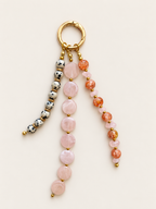 Pink Beaded Keychain Blush Statement Bag Charm
