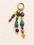 Beaded Bag Charm | Colorful Ceramic & Acrylic Beads